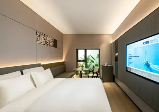Jingya Superior King Room (Whole-House Smart Fresh Air System, 65-Inch Screen Casting TV, Minibar)