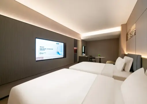 Serene Superior Twin Room (Smart Whole-Room Fresh Air System, 65-Inch Screen Casting TV, Minibar)